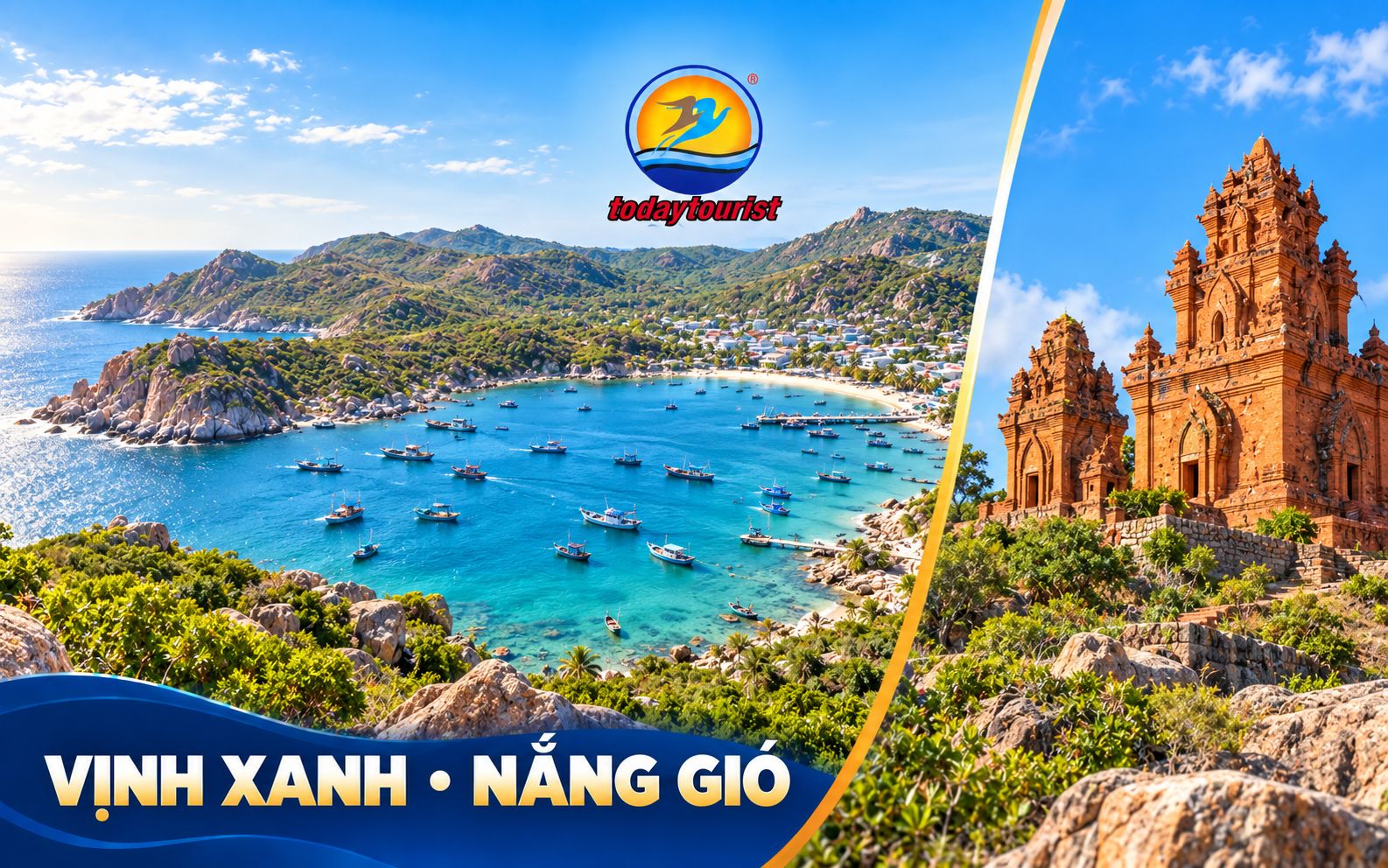 Tour Ninh Chữ – Vĩnh Hy 3 Ngày 2 Đêm từ Đồng Nai – Tàu Đáy Kính, Tháp Chăm