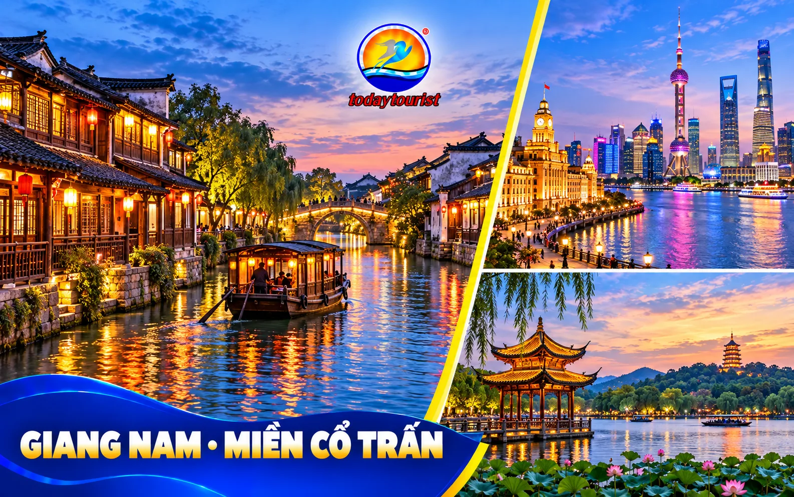 Tour Trung Quốc 6 Ngày 5 Đêm – Thượng Hải, Hàng Châu, Tây Ô Trấn và Tô Châu
