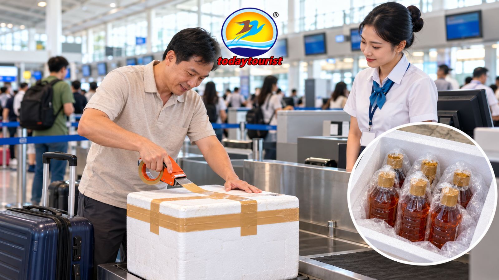 Mang đặc sản, nước mắm, chất lỏng lên máy bay: xách tay hay ký gửi?
