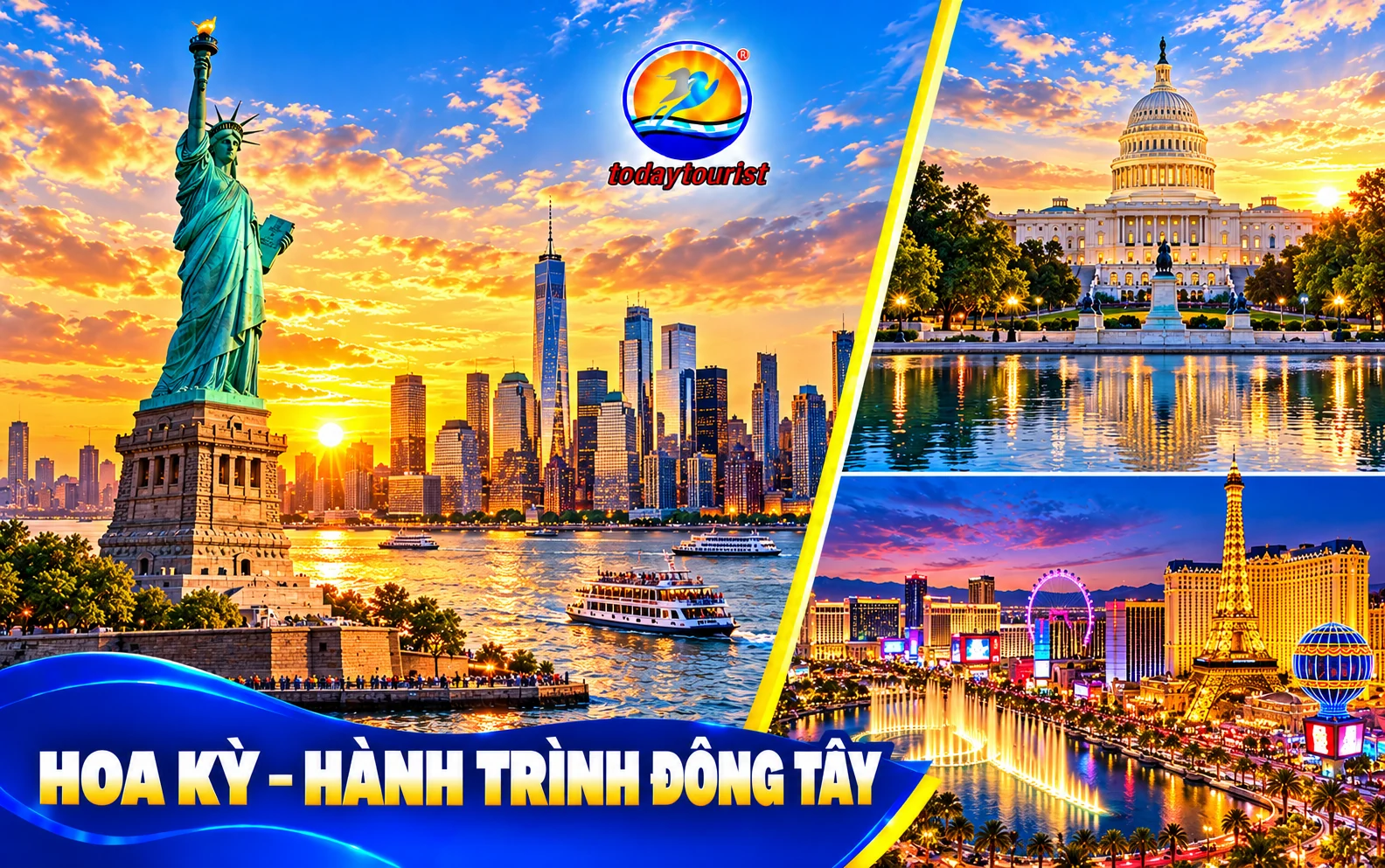 Tour Mỹ Đông – Tây 10 Ngày 9 Đêm – New York, Washington D.C., Los Angeles và Las Vegas