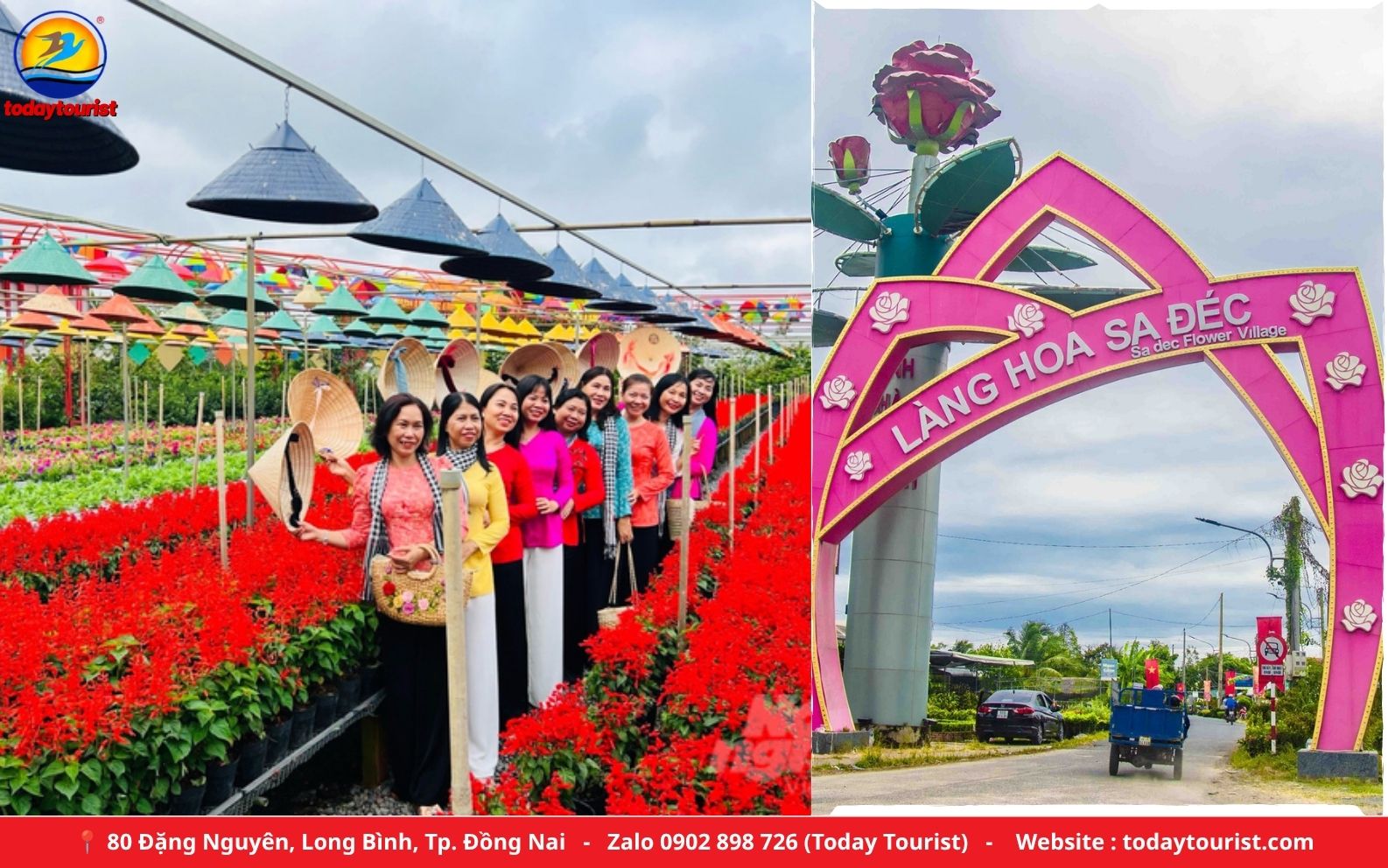 Làng hoa Sa Đéc với giàn hoa trên kênh rạch – tour Làng Hoa Sa Đéc 1 ngày