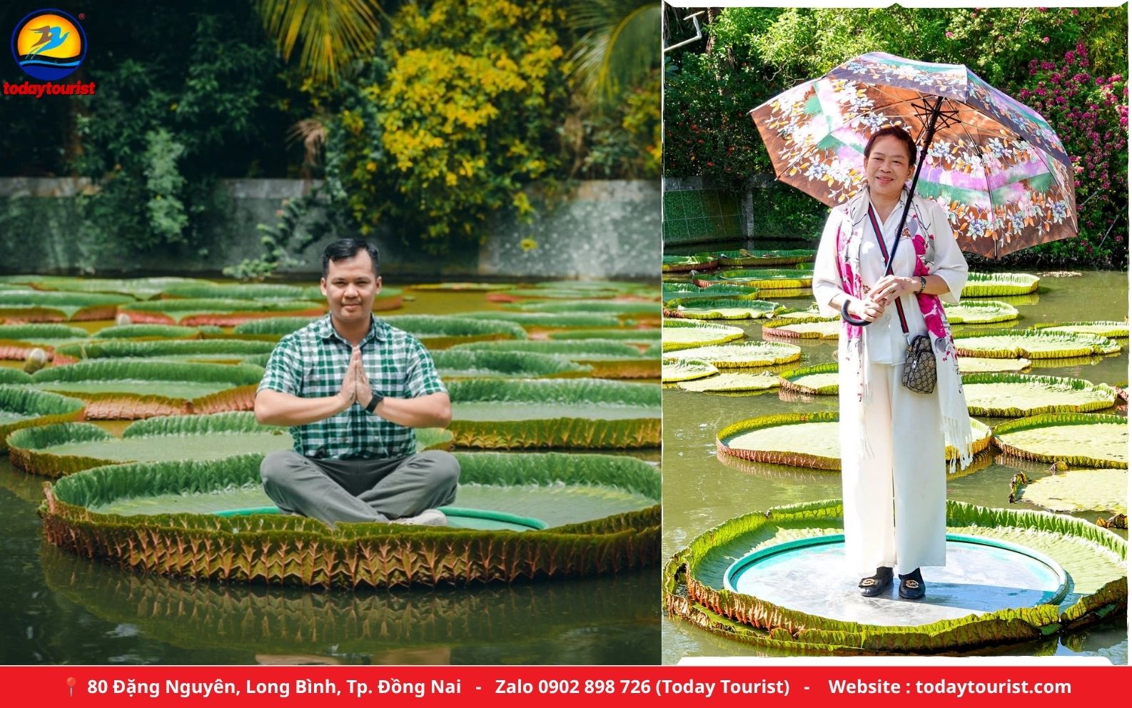 Ao sen lá khổng lồ tại Chùa Lá Sen – tour Làng Hoa Sa Đéc 1 ngày