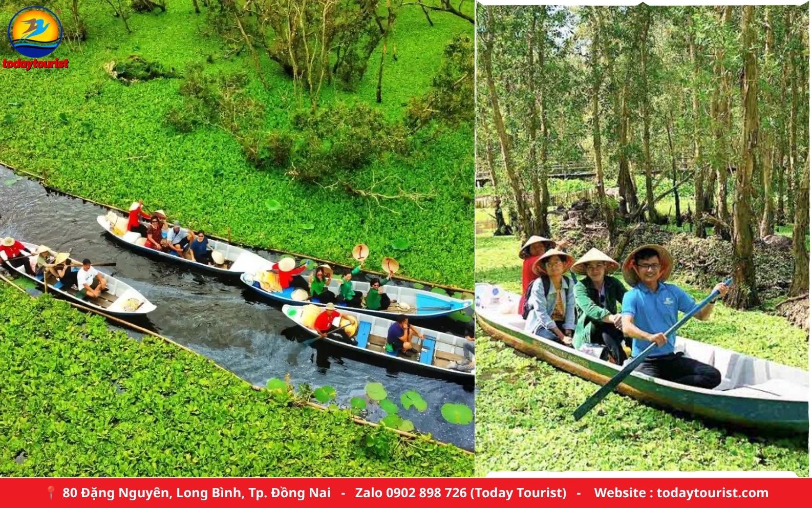 Xuồng ba lá rừng tràm Trà Sư – tour Bà Lụa – Trà Sư 2N2Đ Today Tourist