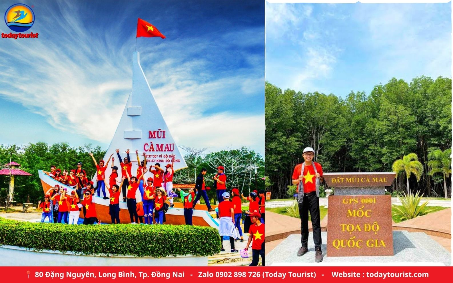Mốc tọa độ quốc gia GPS 0001 Mũi Cà Mau – tour Lục Tỉnh Miền Tây 3N3Đ Today Tourist