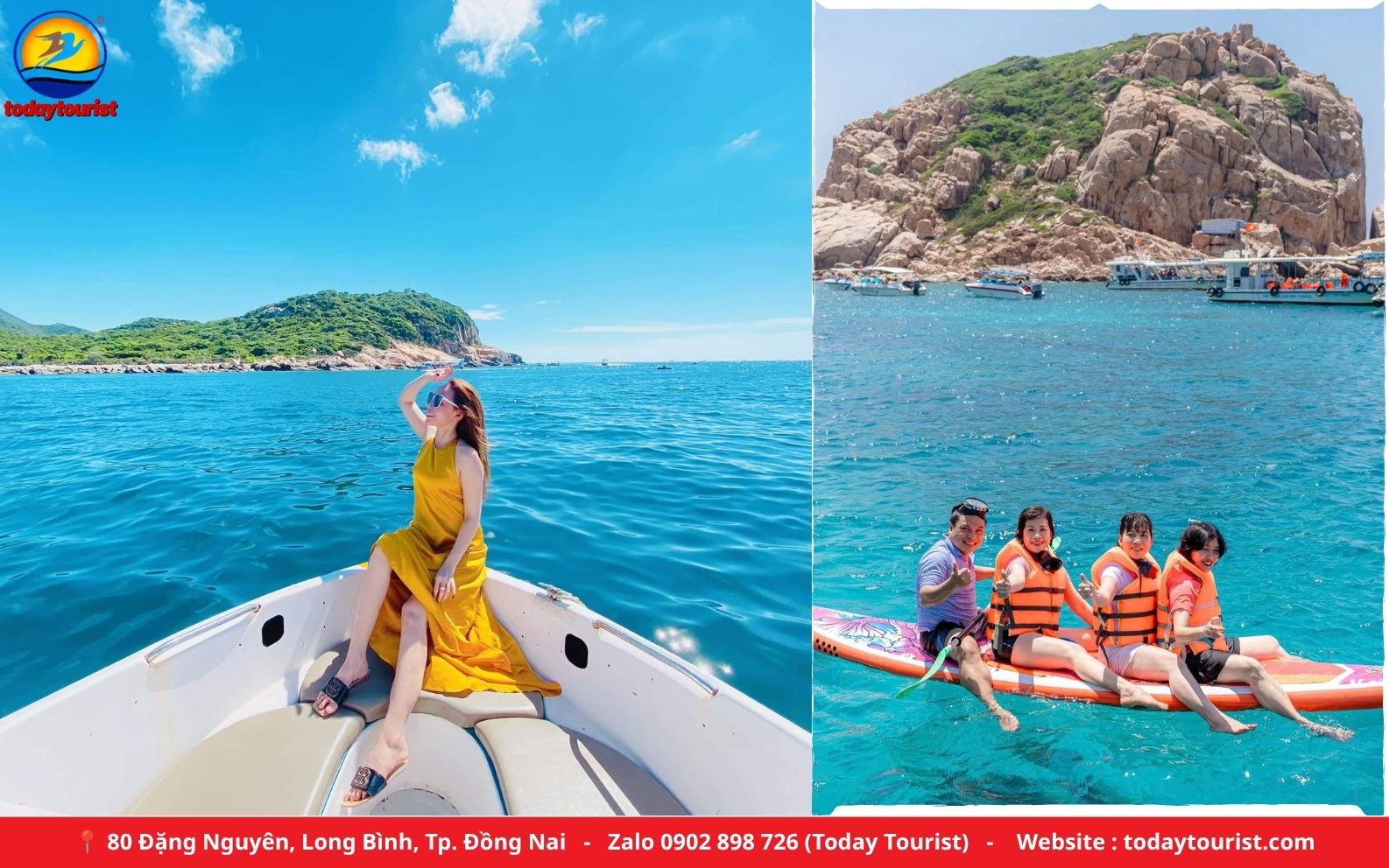 Tàu đáy kính trên Vịnh Vĩnh Hy – tour Đảo Bình Hưng – Ninh Chữ 3N2Đ Today Tourist